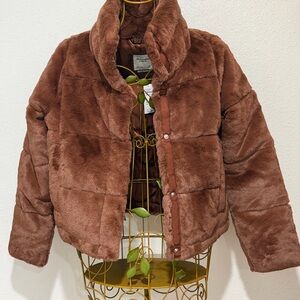 Abercrombie & Fitch Brown Puffer Jacket
